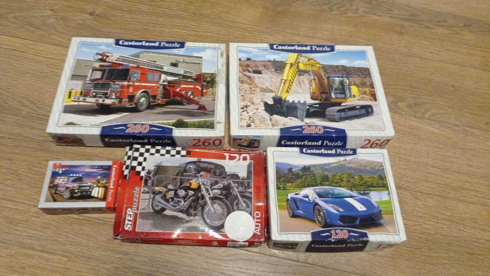 Комплект пазлів 5 шт з тематикою транспорту