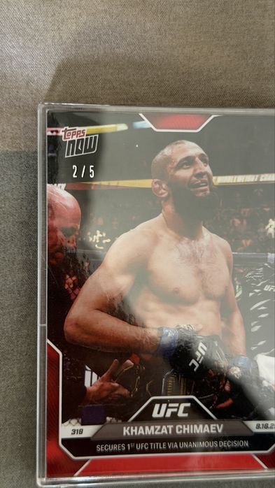 Khamzat Chimaev Topps Now 2/5 Red Foil