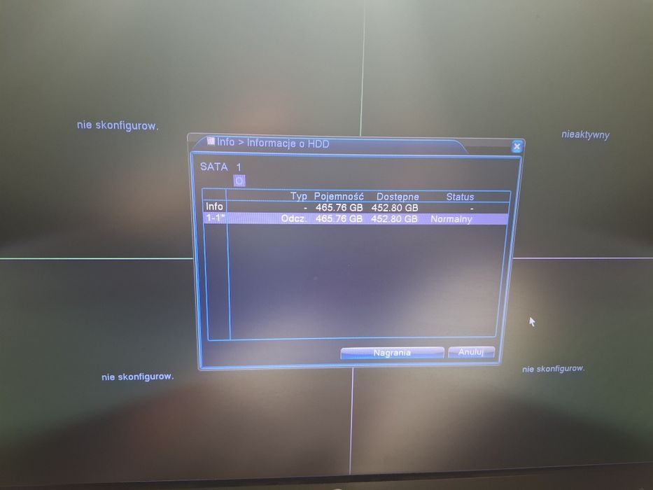 Rejestrator ip kenik.  Do monitoringu z dyskiem.