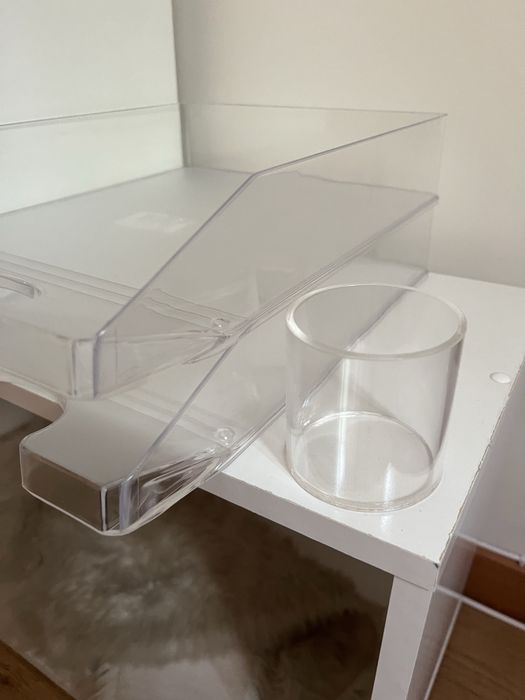 Tabuleiro papeis + copo em cristal