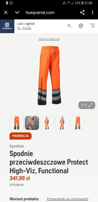 Spodnie przeciwdeszczowe Husqvarna XL 58/60