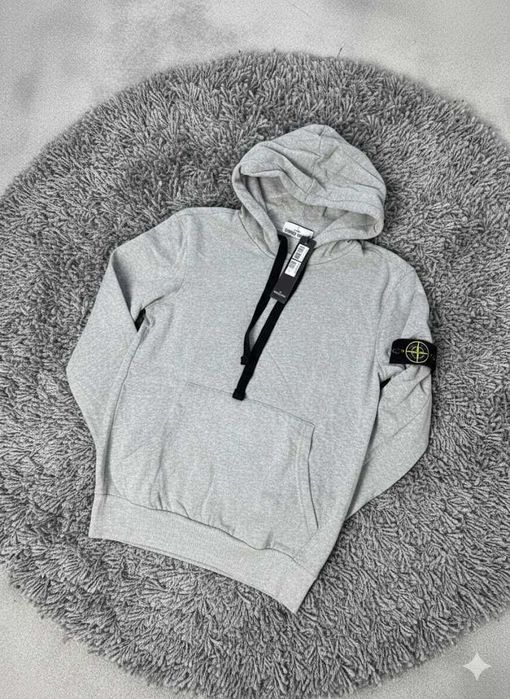 Новое Худи Stone Island Серое (XS S M L XL XXL)
