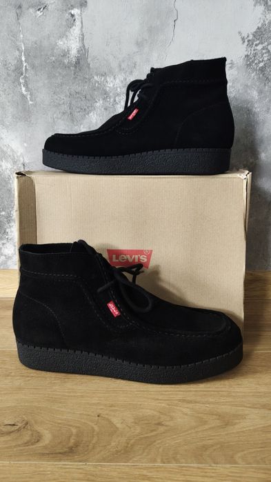 Levis czarne skorzane buty meskie r 44 nowe z kartonem