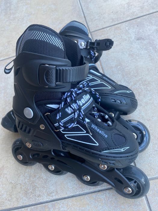 Patins em linha com luzes nas rodas, NOVOS