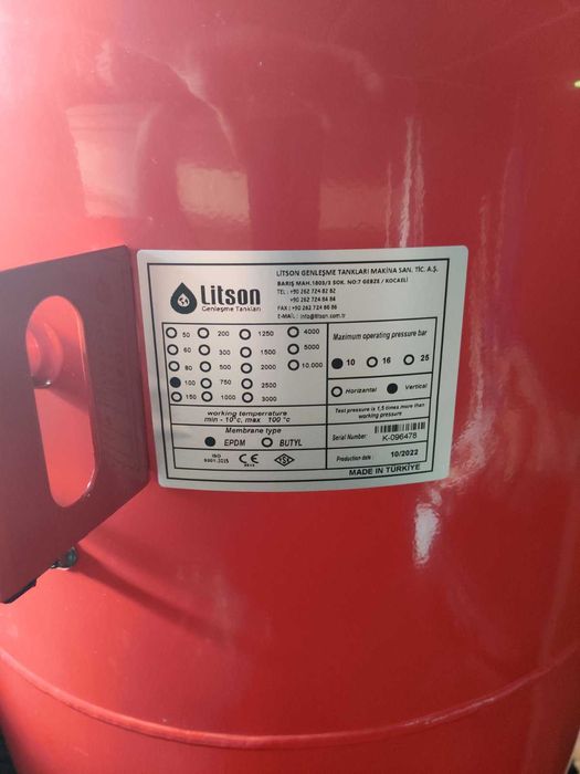 Гидроаккумулятор (бак) 50 л, 100 л, 24/80/150/200/300/500 л |Туреччина