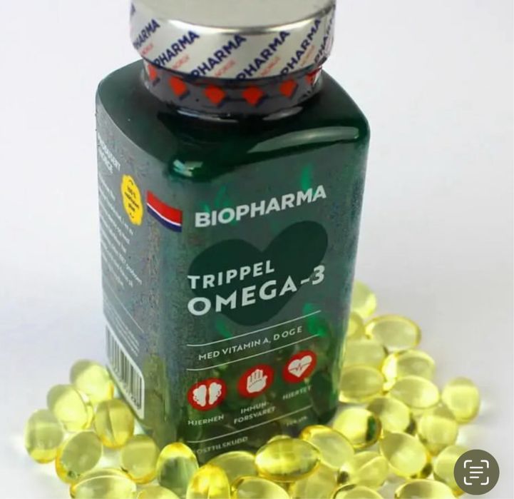 Омега 3 Риб‘ячий жир Biopharma Trippel Omega-3 EPA, DHA, 144 капсули