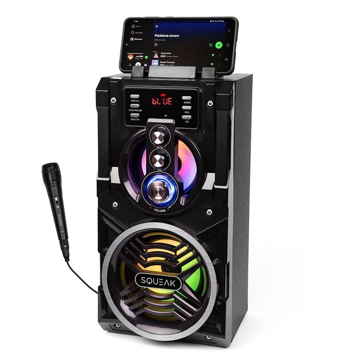 Głośnik bluetooth przenośny Squeak BeatBoxer radio RGB USB-C mikrofon