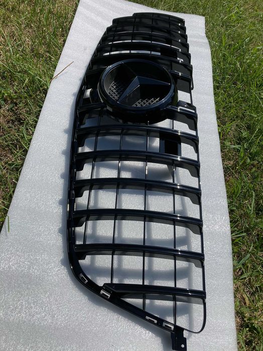 Решетка радиатора mercedes GL X166 2012-2015год. GT All Black & Chrome Black