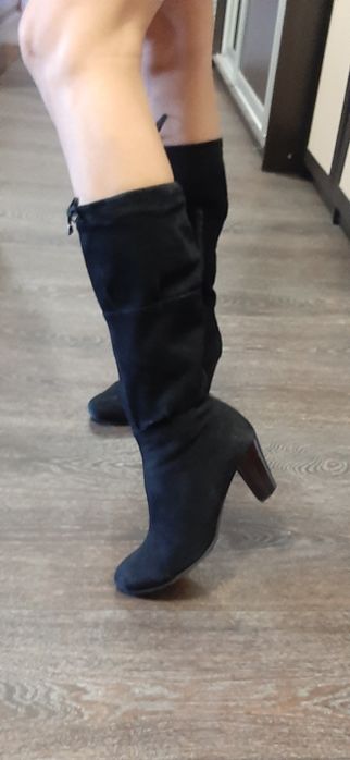 Сапоги зима.Зимние сапожки. Замшевые сапоги.