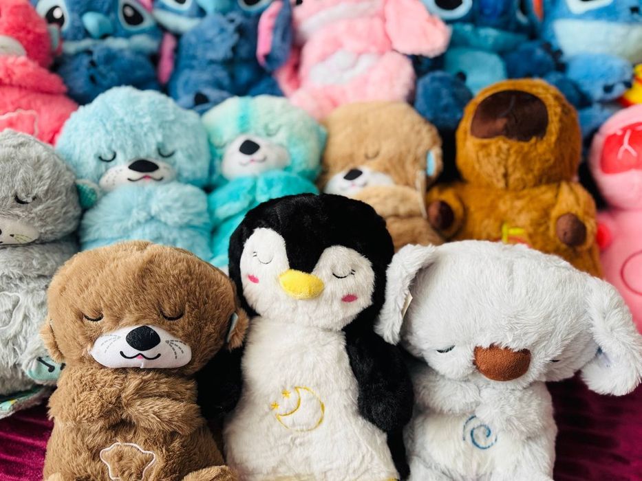 М'які дихаючі іграшки-нічники: стіч, коала, капібара, пінгвін, видра