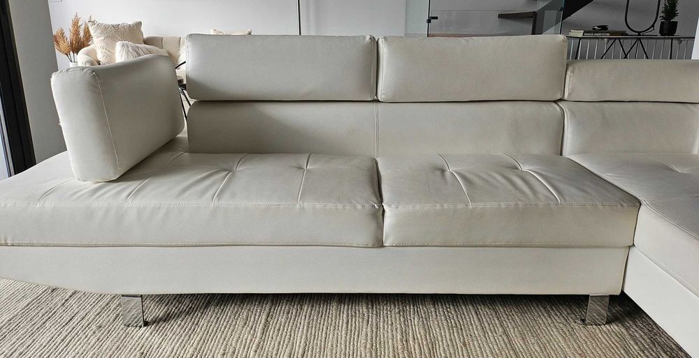 Sofá de canto 5 lugares chaise longue à esquerda BELIANI NORREA