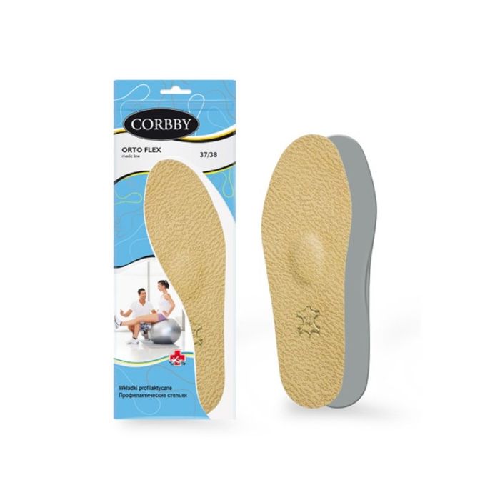 r. 37/38 - skórzane wkładki profilaktyczne orto flex corbby