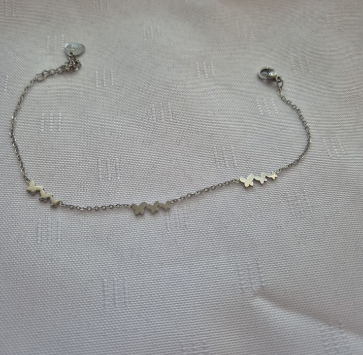 Bransoletka w motylki Vezzi stal chirurgiczna 21cm minimalistyczna
