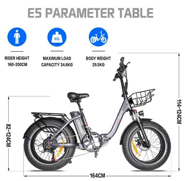 Rower Elektryczny Składany DASCH E5