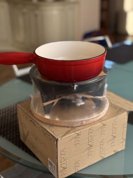 Фондюшница (горелка) Invicta чугунная 23см+ какелон (чугун).