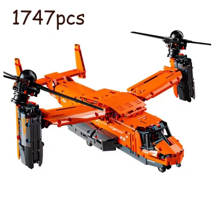 Конструктор большой вертолёт самолёт 1747 деталей Lego Toylinx
