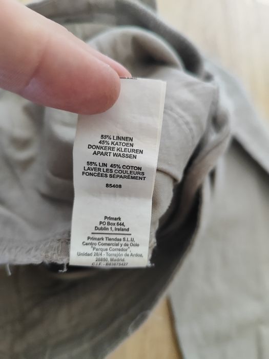 Spodnie letnie przewiewne lniane bawełniane na gumce nogawki ściągane