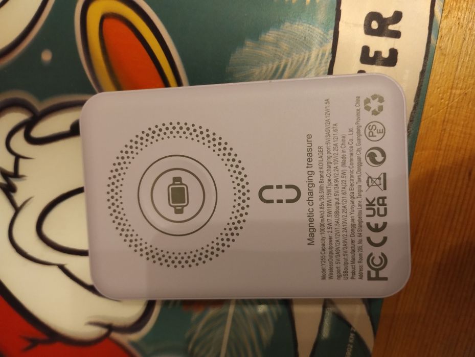 Powerbank z ładowaniem indukcyjnym zegarka