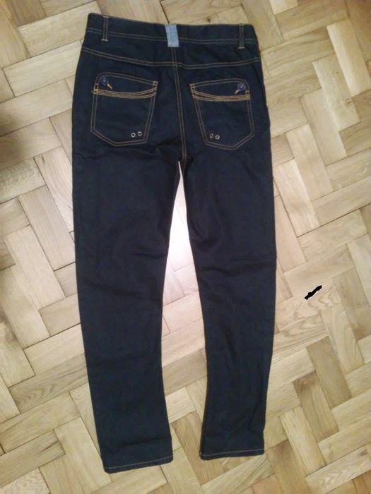 spodnie jeansy Nowe granatowe - BAWEŁNA 100% 158/164cm