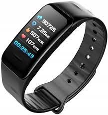 Smart Band C1 Plus pomiar ciśnienia puls sen kroki aplikacja