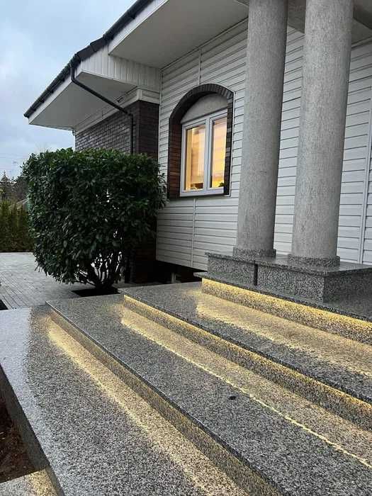 Parapety schody blaty granitowe kominki cena za m2