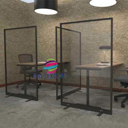 Biombos Divisor Escritório Tecido / Vidro / Misto Novo