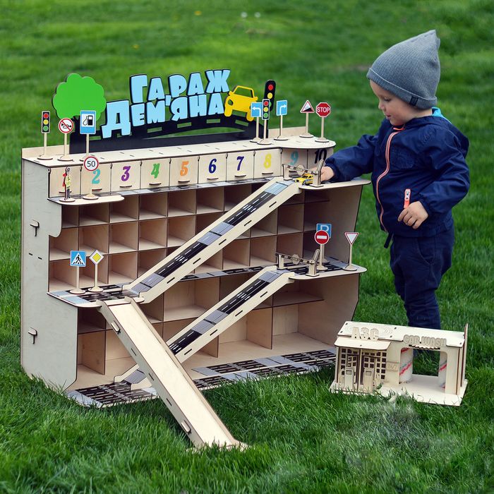 Гараж детский, парковка, гараж для машинок,кинсмарт,трек