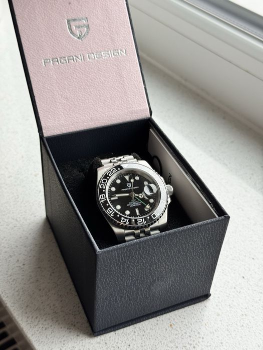 Zegarek Pagani Design GMT Automatic Czarny Ceramiczny Bezel Jak Nowy automat