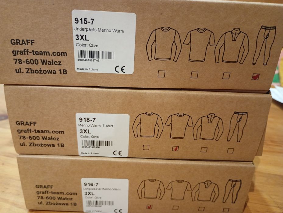 Komplet bielizny męskiej termoaktywnej firmy Graff