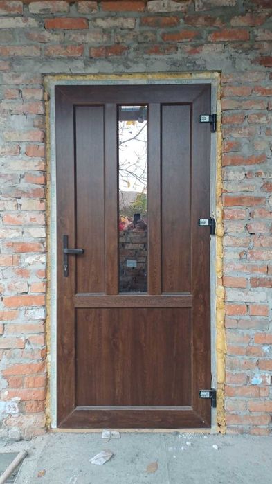 Вхідні Двері металопластикові антрацит | Безкоштовна доставка