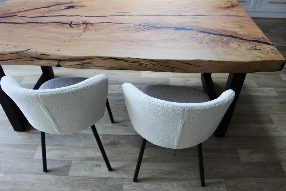 Stół dębowy monolit masywny 80 mm grubości stolarz żywica epoksydowa