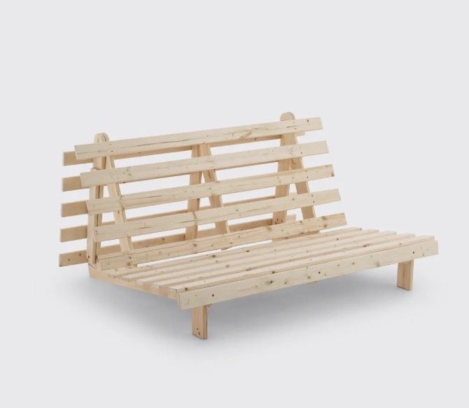 Futon (la redoute): estrutura + colchao+ capa
