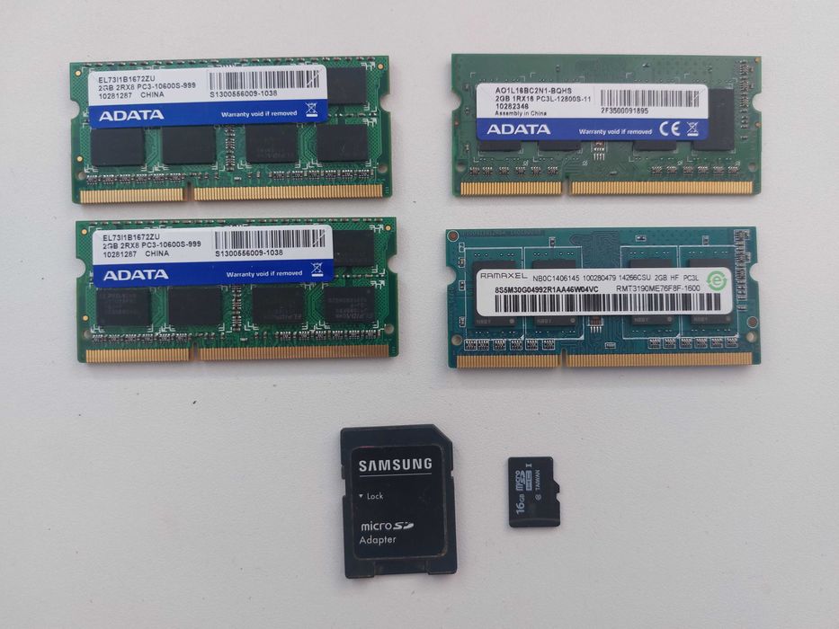 Процесори Intel, пам`ять SO-DIMM DDR3 для ноутбуків.