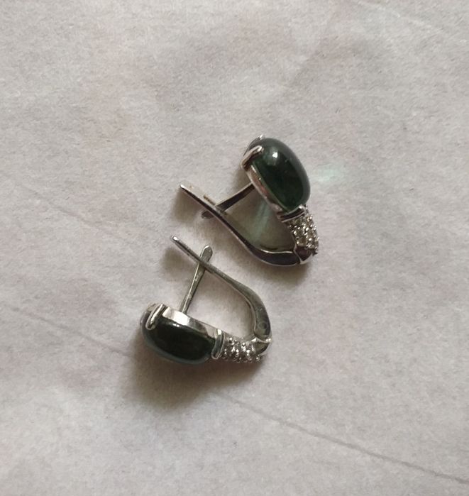 Срібні сережки,  родовані .