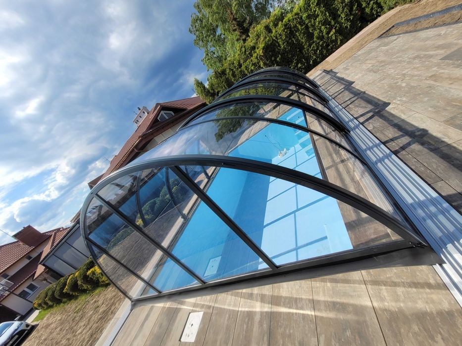 Zadaszenie basenu KLASIK wysokie 6,40x4,42x2,15 , PL 4mm