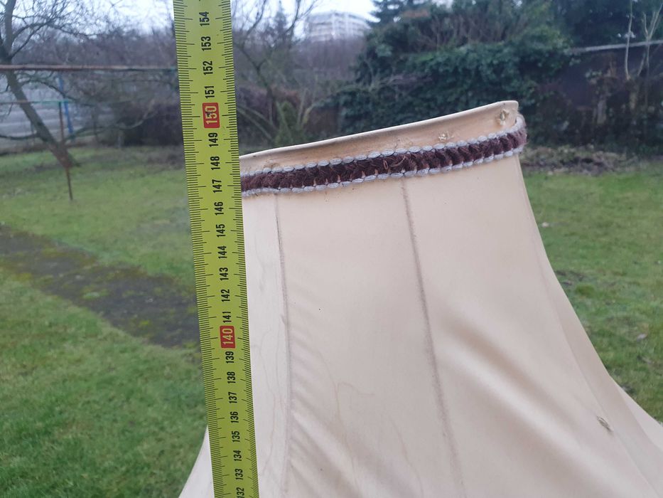 Lampa nocna stojąca z stolikiem PRL vintage