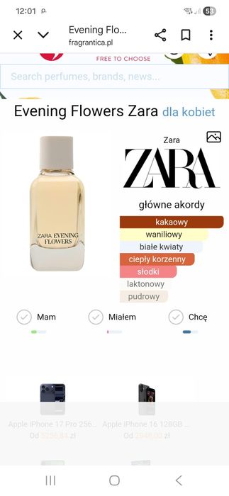 Perfumy Zara Evening Flowers