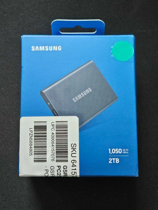 Портативний SSD диск Samsung T7 2TB USB 3.2 Type-C Gen 2x2