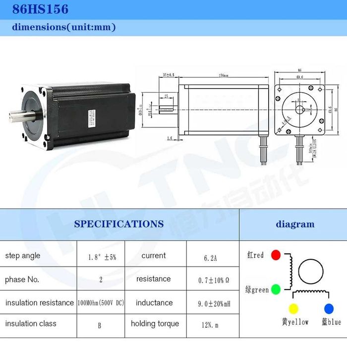 Zestaw CNC 3osie NEMA 34 12Nm sterownik silnik