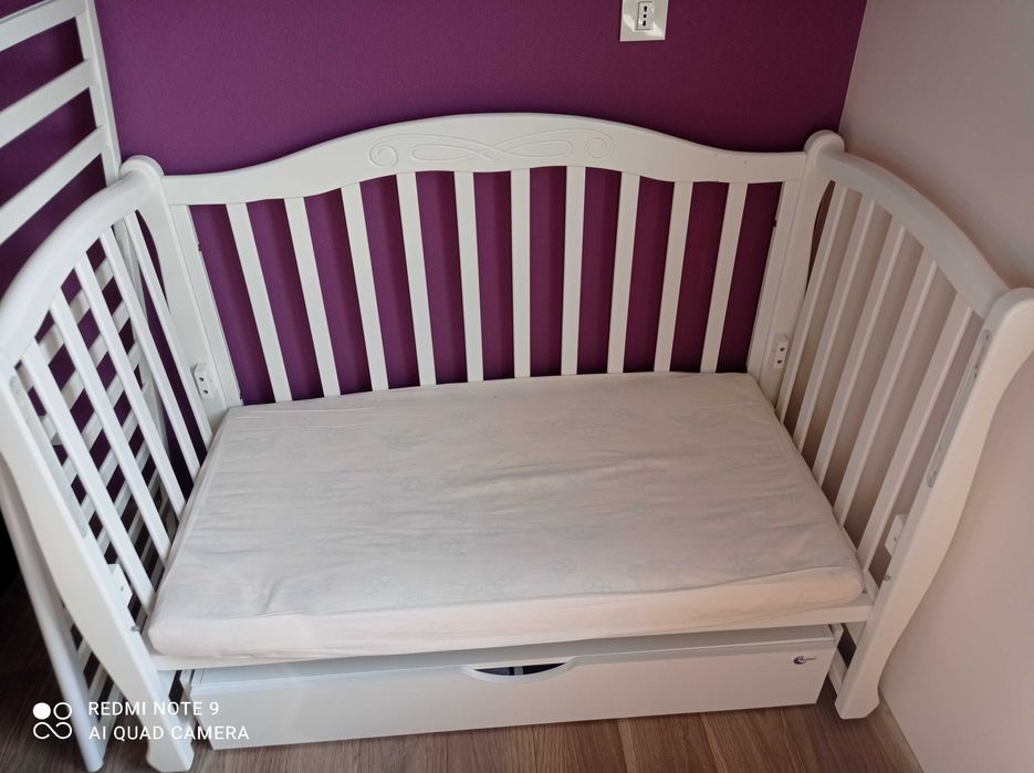 Дитяче ліжечко Baby Dream з матрасом Верес