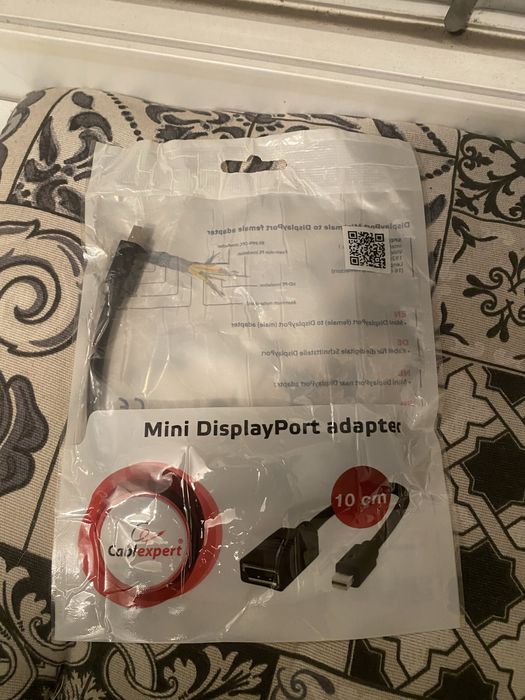 Кабель-адаптер Mini DisplayPort (вилка) - DisplayPort (розетка)