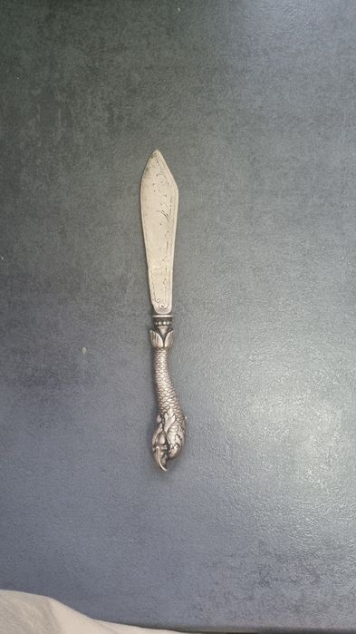 SREBNY Nóż do jedzenia ryby