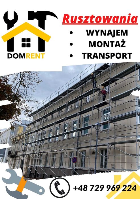 Rusztowanie elewacyjne fasadowe modułowe wynajem montaż TANIO