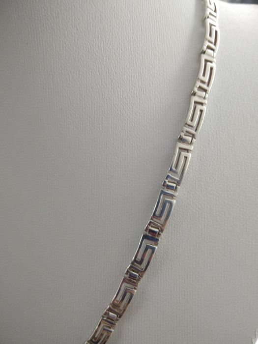 Srebrny naszyjnik z motywem greckim srebro 925 długość 45cm   82