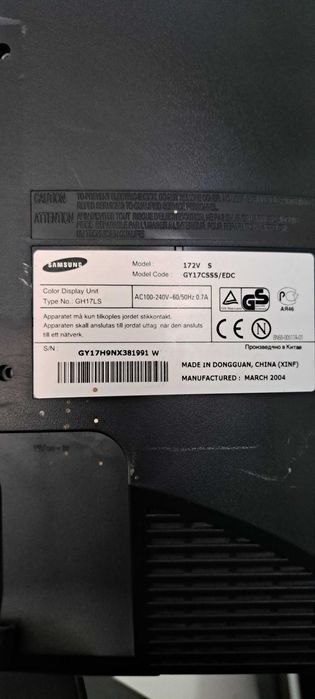 Monitor/Ecran LCD Samsung 17"