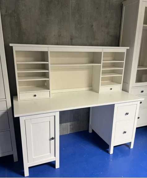 Biurko sosnowe ikea Hemnes + nadstawka jak nowe + dostawa Białystok