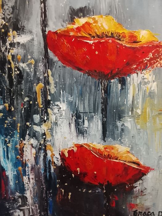 Óleo sobre tela "As Papoilas"