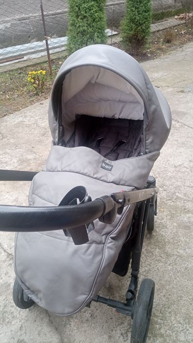 Коляска 2в1 . Повний комплект. Bair Next. Екошкіра,сірий колір