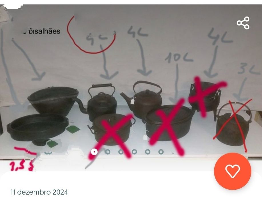 Panelas e tachos de ferro