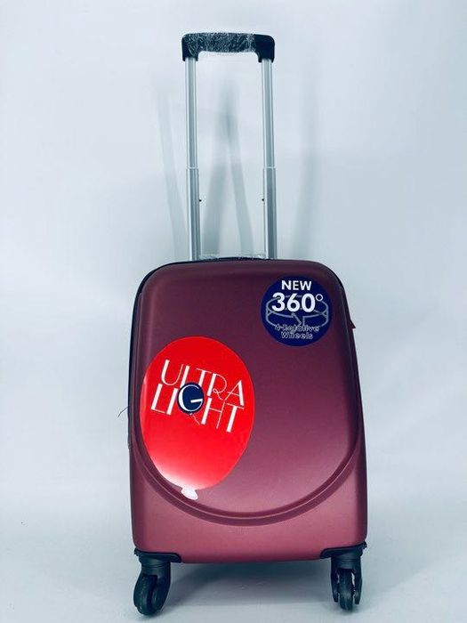 Nowa walizka kabinowa mała S bordowa, czerwona